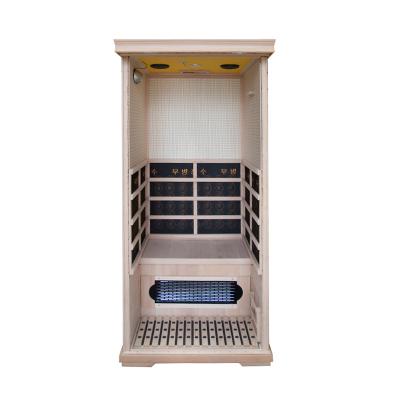 China Computer Control Panel Manufacturer Low Factory Price Traditional Far Infrared Wooden Hemlock Sauna Dry Steam Sauna Rooms for sale