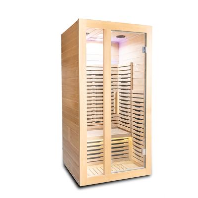 China Computer Control Panel Made in China Traditional Solid Wood Indoor Wooden Style Steam Sauna Dry Room for sale