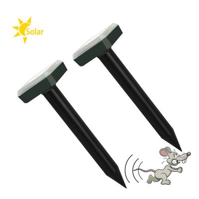 China Sustainable Solar Mole Repellent Solar Powered Mouse Repeller Outdoor Sound Wave Deterrent for Lawn Garden for Rats Gophers Groundhogs Voles for sale