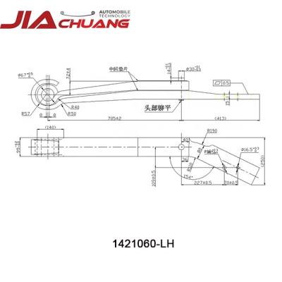 China 52CrMoV4 OE Truck Spare Part Leaf Spring Air Link Parabolic Link Spring 1421060-LH for sale