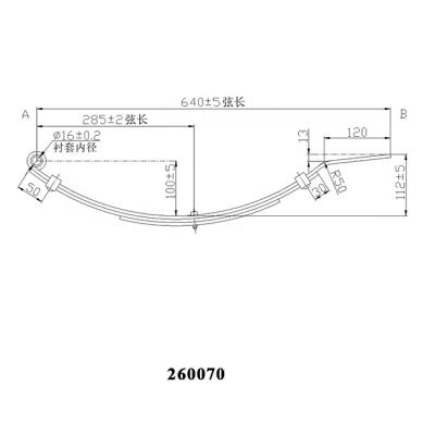 China OEM 260070 China Manufacturer Trailer Parts Trailer Part Truck Part Small Suspension Leaf Spring Trailer Leaf Springs for sale