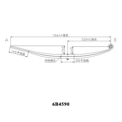 China OEM 6B4590 Truck Part Semi Truck Leaf Spring Stainless Composite Steel Leaf Spring Trailer Part for sale