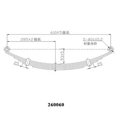 China OEM 260060 Trailer Part Truck Part Small Trailer Part Leaf Spring for sale