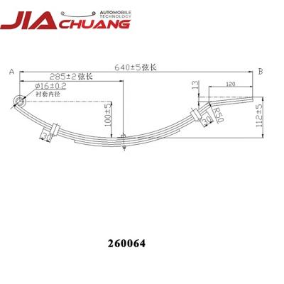 China SUP9/SUP9A OEM 260064 Stainless Steel Leaf Spring Small Trailer Leaf Spring for sale