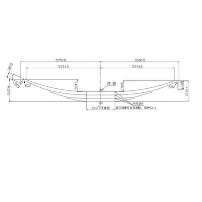 China Trailer Part Truck Part OE TRA-2728H Truck Spare Suspension System Parabolic Leaf Spring for sale