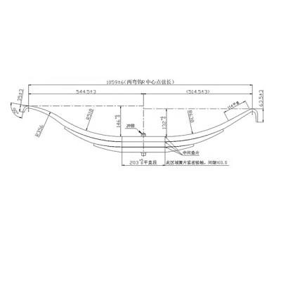 China Trailer Part Truck Part OE TRA-2740 Truck Spare Suspension System Parabolic Leaf Spring for sale