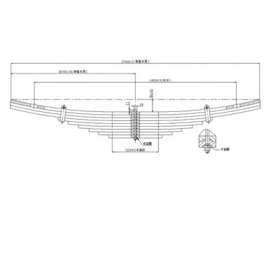 China Trailer Part Truck Part OE TRA-2746 Truck Spare Suspension System Parabolic Leaf Spring for sale