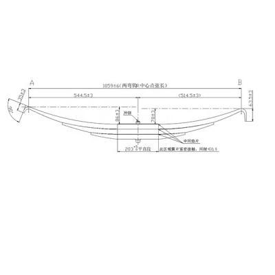 China Trailer Part Truck Part OE TRA-2741 Truck Spare Suspension System Parabolic Leaf Spring for sale