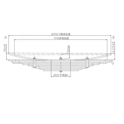 China Trailer Part Truck Part OE TRA-3319 Truck Spare Suspension System Parabolic Leaf Spring for sale