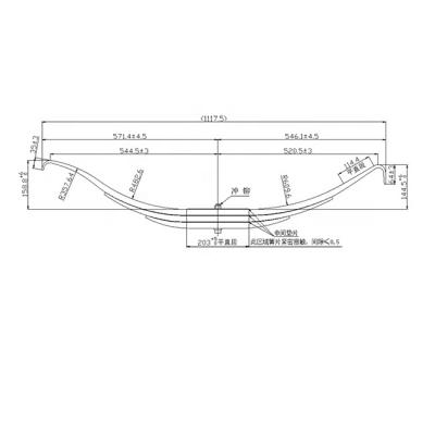 China Trailer Part Truck Part OE TRA-2726 Truck Part Suspension Leaf Spring Mechanic Auto Parabolic Leaf Spring for sale