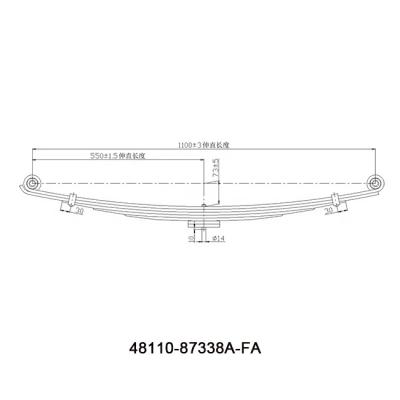 China Trailer Part Truck Part OE 48110-87338A-FA Heavy Duty Truck Part OE 48110-87338A-FA Japanese Parabolic Leaf Spring Truck Suspension Spring for sale