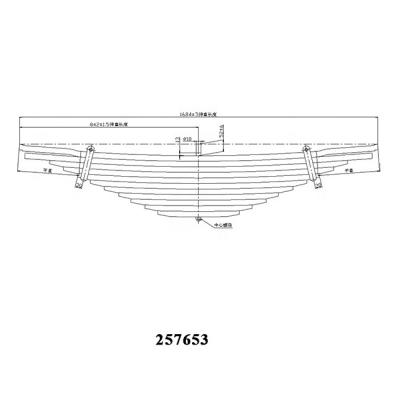 China Trailer Part Truck Part OEM 257653 European Steel Parabolic Leaf Spring Truck Leaf Spring for sale