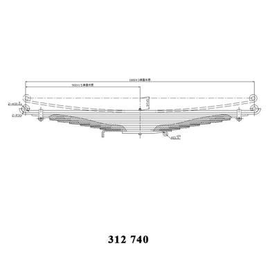 China Custom High Quality Parabolic Trailer Part Truck Part Stainless Steel Truck Leaf Spring Manufacturer for sale