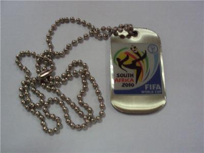 China Epoxy dome commemorative event giveaway dog tags with chain, zinc alloy, silver plated, for sale