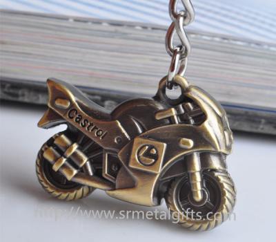 China Promotional metal motorcycle drop pendant keychain,brass plated motorcycle charm ornament, for sale