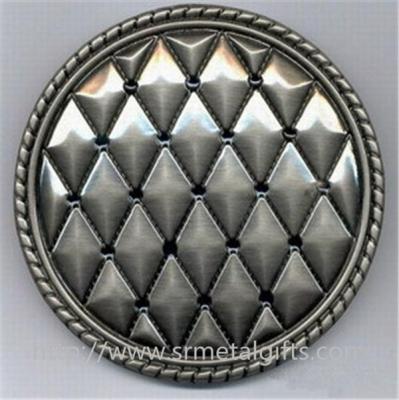 China Patterned design metal men belt buckle for 38mm belt, zinc alloy, antique nickel plated, for sale