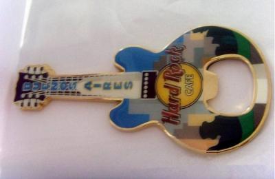 China Epoxy Guitar shape metal bottle openers, promotional gift metal bottle openers, for sale