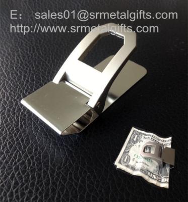 China Where to find folding stainless steel money clips factory, folding metal money clips, for sale