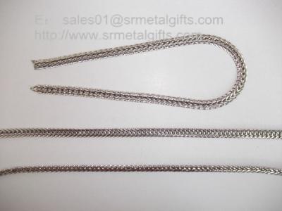 China Supply jewelry steel foxtail chains for necklace and bracelet for sale