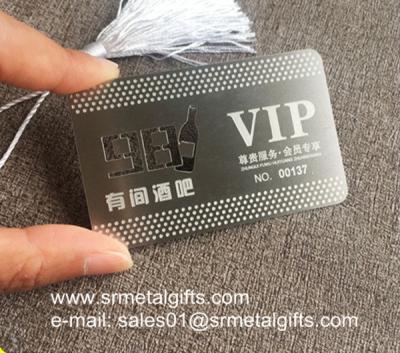 China Etching steel VIP member cards, Custom photo etching metal name cards for sale