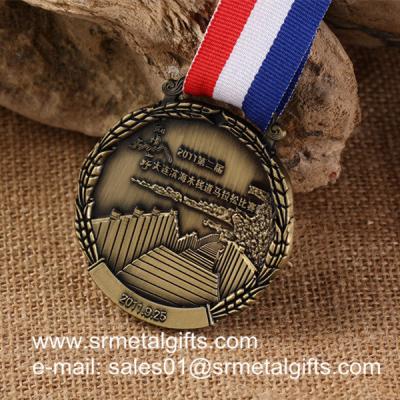 China Wheat Ear Round Frame Metal Marathon Running Medals wholesaler in China for sale