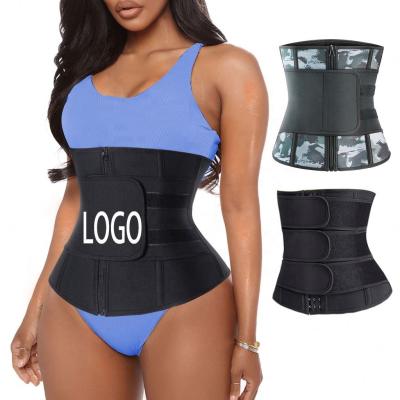 China Antibacterial Neoprene Privatal Label Waist Trainer Custom Logo Tummy Control Trimmer Belt Body Shaper Women Slimming Waist Trainer for sale