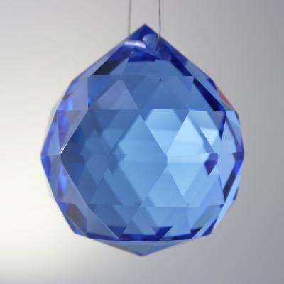 China Sapphire Crystal Chandelier Facets Ball residential light blue for sale