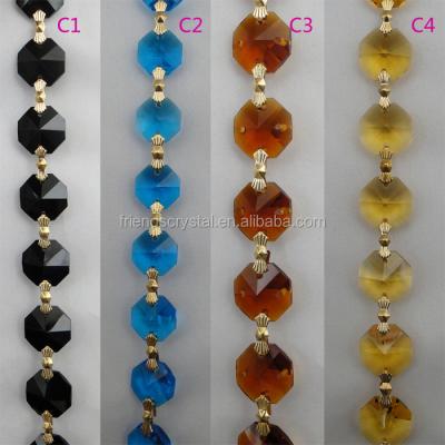 China Colored Crystal Beaded Crystal Chandelier Strands for sale