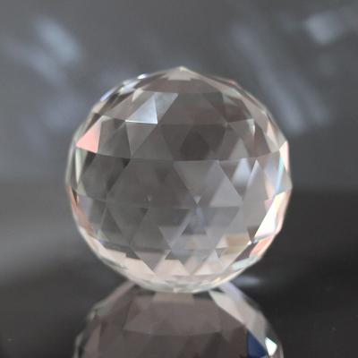 China Europe 120mm Crystal Faceted Ball machine cut with 48mm flat standing surface for sale