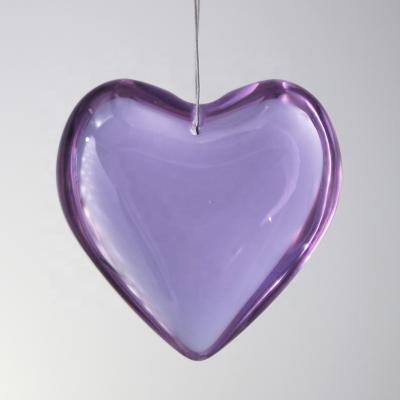 China Fantasy of Europe 45mm pendant Crystal Smooth Heart lilac for sale