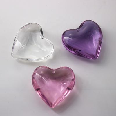 China Europe Shiny Crystal Lovely Heart Shape Heart Shaped Glass Ornament for sale