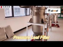 small vertical pressure leaf filter with automatic valve discharge vibration system