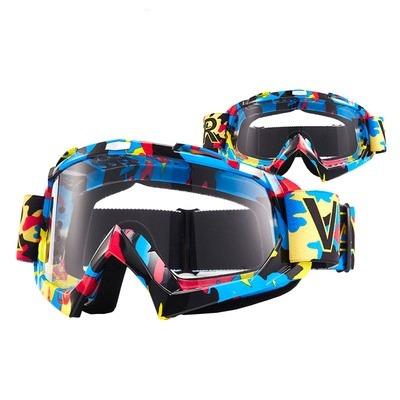 China Motocross Motocross Motorcycle Goggles Fog Anti Eyes Dirt Bike Clear Lens Slanted Off Road BMX Enduro Protective Eyewear for sale