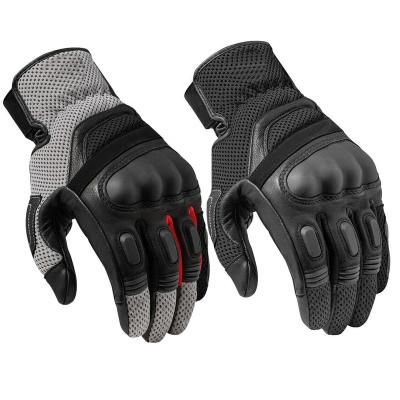 China Full Finger Street Motorcycle Leather Motorcycle Gloves Black Racing GP Off Road Riding For Men for sale