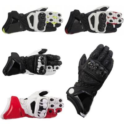 China Long Full Finger 100% Cowhide Leather Motorcycle Gloves PRO Racing Driving Motorbike Riding for sale