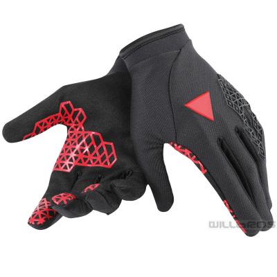 China Full Finger Motorcycle Textile Gloves Motocross Racing Black Polyester Riding Gloves for sale