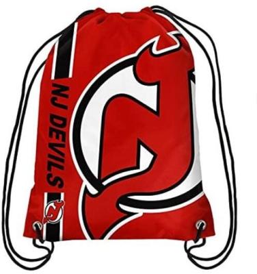 China NHL Large Gift Bag Logo Drawstring Backpack Bags for sale