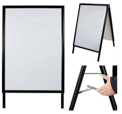 China Moving Variable Black Sidewalk Sign A Panel 22x28 Inches , Weather-Resistant Double Sided Quick Change Snap Frame for sale