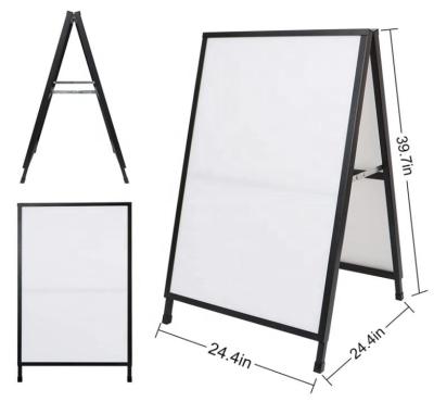 China Movable Changeable A-Frame White Board With Handle Menu Board Erase Curbside Advertising Sign Shop Promotion Dry Message Holder for sale