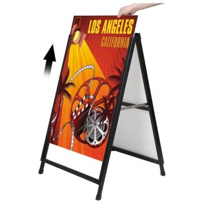 China Movable A-Frame Sidewalk Sign Board Restriction Sign 24x36 Inch Variable Slide In Foldable And Portable Double Sided Display Comes With Carry Handle for sale