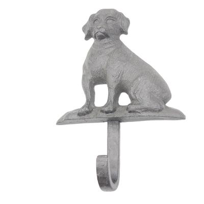 China Head Chain Metal Coat Hat Rack Dog Tail Hangs Wall Hook Hanger Animal Shaped Wall Mounted Single Hook for sale