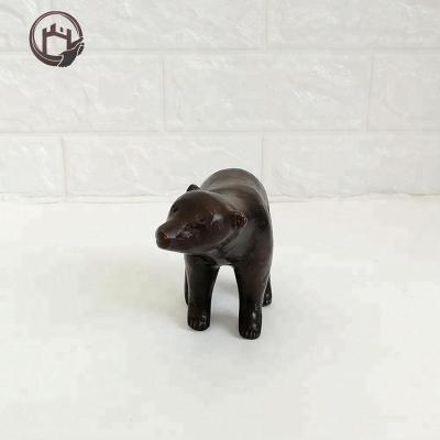 China Europe Small Bear Trophy Bronze Figurine Cast Metal Statue Animal Sculpture for sale