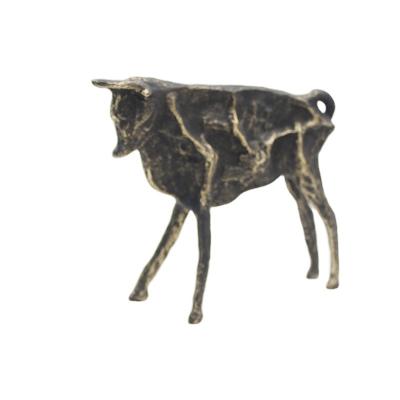 China Traditional European Cast Iron Handicraft Abstract Cow Sculpture For Home Decoration for sale