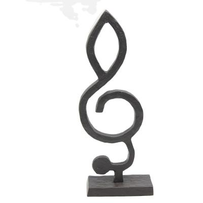 China European Metal Casting Handwork Sculpture Musical Note Creative Home Decoration for sale