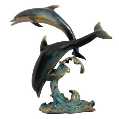 China Traditional aluminum dolphins for garden decoration or plant house decor for sale