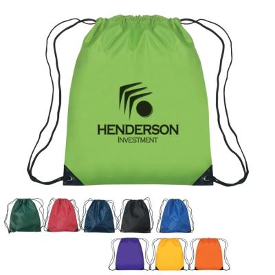 China Reclycled Drawstring Bag Backpack Sport Gym Bag Travel Fabric Reflective Drawstring Backpacks Multi Color for sale