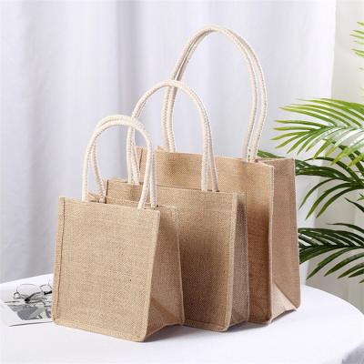 China 2021 handled hot sale new custom design l recycled groceries low cost jute burbag for sale