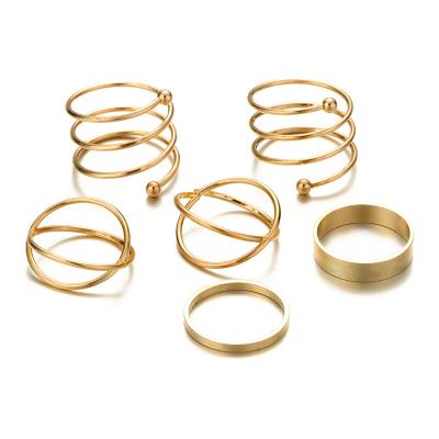 China 10 Stackable Rings 18K Gold Filled Gold Color Custom Color Stackable Rings Chunky Thin Wide Sizes For Women Finger Ring Set Ring Set for sale