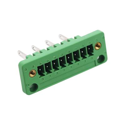 China Copper alloy factory direct through wall panel mounted pluggable terminal blocks 3.81mm pitch SA15EDGWB for sale