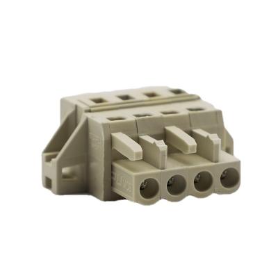 China Plastic / copper Shengli Manufacture  Hot Sale  5.0mm 4pins  Pluggable Terminal Block Connector electronic component for sale